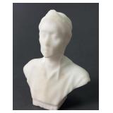 Old cast alabaster (powdered alabaster) bust