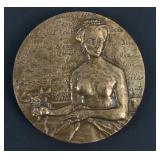 French bronze medal depicting Gabrielle Dï¿½Estrees