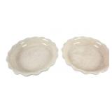 Scalloped Stoneware Pie Plates