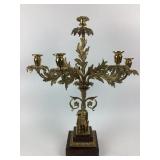 Gilt Bronze Candelabra With Botanical Motifs