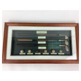 Framed History of Golf Display With Irons, Balls
