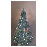 Lighted Ceramic Christmas Tree With Base