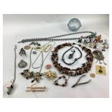 Jewelry, Figurines, Blue Glass, Necklace +