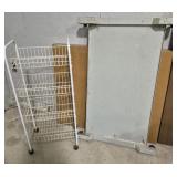 Wood Wheeled Creeper & Metal Rolling 4 Tier