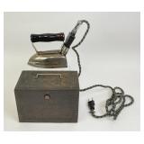 Antique Sunbeam Electric Iron Complete in Metal