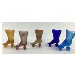 Pressed Glass Roller Skate Figurines