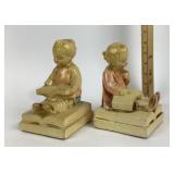 New Art Wares Chalkware Bookend Figurines