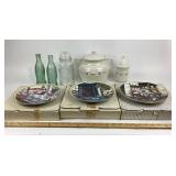 Knowles Cat-Themed Plates, Longaberger Pottery, Pl