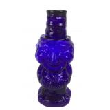 Cobalt Blue Glass Decanter with Stopper