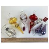 Glass Art Christmas Ornaments: Grape, Etched, Crys