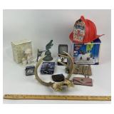 Fire Chief Helmet, Wristwatch, Antlers, Game, Card