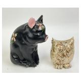 Alexander Backer Piggy Bank Chalkware Black