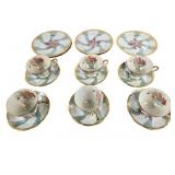 Japanese Porcelain Tea Cups, Saucers, Plates
