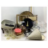 Decorative Frames, Glassware, Copper Kettle