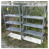 2 metal shelves, 30x12x54