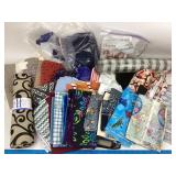 Fabric rolls, cut fabric