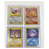 4 Pokemon Vintage First Edition Eevee Cards