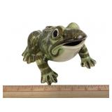Painted Ceramic Frog Sculpture