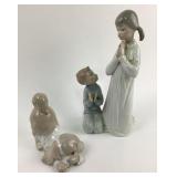 Lladro Porcelain Figurines Children, Dog