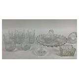 11 Piece Crystal Glass Collection: 8 Glasses,