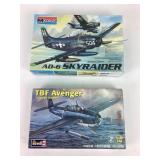Monogram AD-6 Skyraider, Revell TBF Avenger 1:48 M