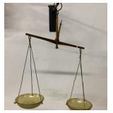 1900's Braun Brass Handheld Hanging Gold Scales