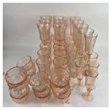 Pink Depression Glass Drinking Ware
