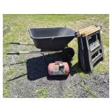 Truder Large Plastic Wheelbarrow - Has Crack In