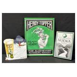 Framed Vermont Beer, Distillery posters, tin sign