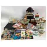 Cosmetics, Figurines, Comic Books, Jewelry Boxes
