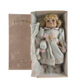 21' Porcelain Doll With Certificate By Swan Colle
