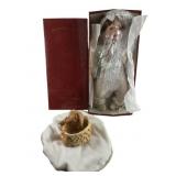 21' Swan Collection Porcelain Doll With Basket