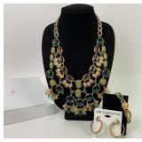Liz Claiborne Jewelry With Necklace, Earrings, Bra