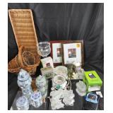 Wicker Baskets, Ceramic Jars, Crystal Decor