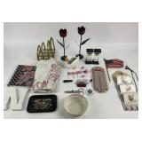 Ceramic Goose, Thermometer, Textiles, 9-11 Pin