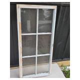 Wood Frame Six-Pane Window Sash