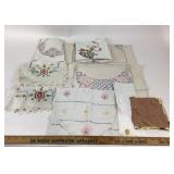 Embroidered Table Linens, Floral Patterns