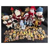 Christmas Plush Decorations, Resin Bear Figurines