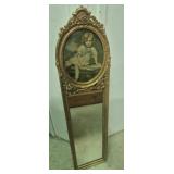 French Style Trumeau Mirror Featuring An Ornate,