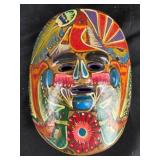 Hand-Painted Ceramic Mask With Colorful Design
