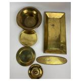 Brass Bowls, Plates, Tray, Keyhole Cover