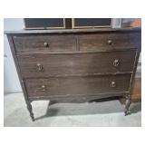 Wood Dresser 4 Drawer On Wheels 22 in. X 44 in. X