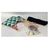 Fabric Handkerchiefs, Box, Black Purse
