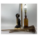 Ceramic Telephone Decanter, Amber Bottle Lamp, Too