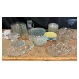 Woven Pattern Glass Plates, Laurelia Saucers