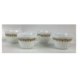 Pyrex Butterfly Gold Milk Glass Cups