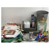 Holiday Decorations, Glass Jug, Gift Bags