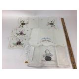 Embroidered Linens with Floral Designs