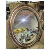 Framed Oval Mirror 28 in. X 34 in.