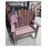 Wood Bench With Bird Feeder 20 in. X 33 in. X 46